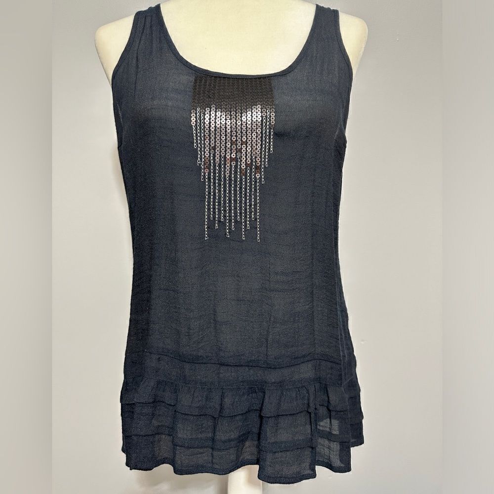 Aeropostale navy tank with sequins. Size M